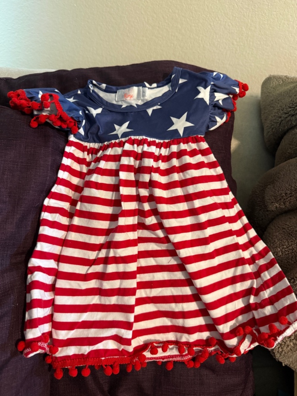 Mila & Rose Star Print Blue Girls Dress